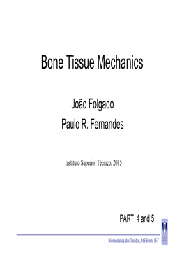 Bone Tissue Mechanics