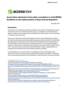 Contribution by Access Now to the Public Consultation on the Draft