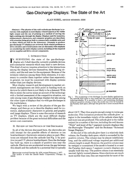 Gas-Discharge Displays: the Stateof the Art