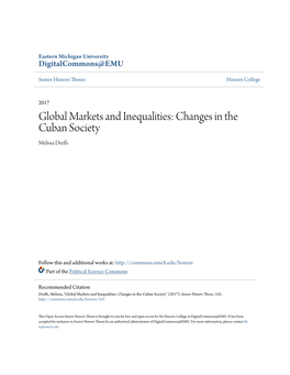 Changes in the Cuban Society Melissa Dreffs