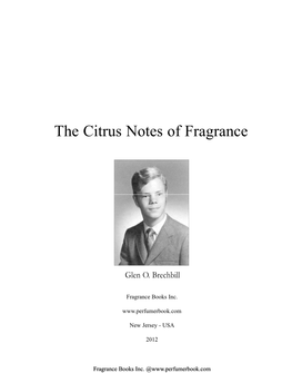 The Citrus Notes of Fragrance, 2012