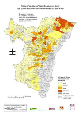 Risque De Coulées D'eaux Boueuses Par Communes Du Bas-Rhin