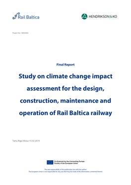 Study on Climate Change Impact Assessment for the Design, Construction, Maintenance and Operation of Rail Baltica Railway