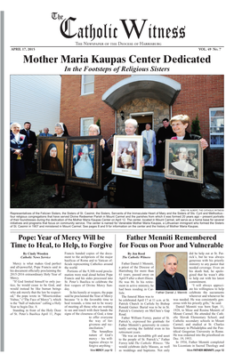 The Catholic Witness Newspaper, April 17, 2015