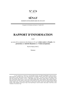 Rapport D'information