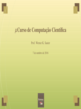 Μcurso De Computação Científica