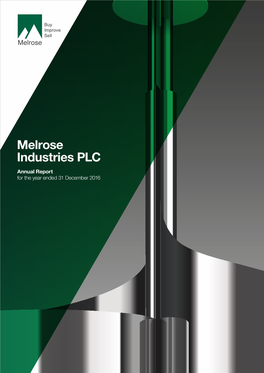 Melrose Industries PLC – Annual Report 2016