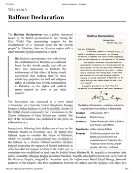 Balfour Declaration - Wikipedia