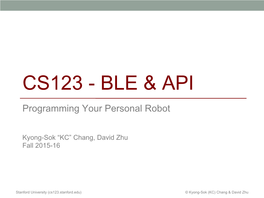 Cs123 - Ble & Api