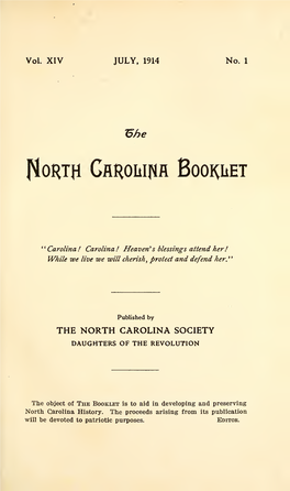 THE NORTH CAROLINA BOOKLET Mbs