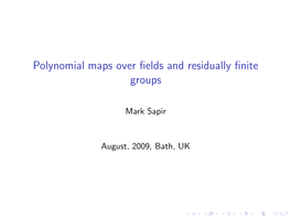 Polynomial Maps Over Fields and Residually Finite Groups