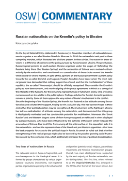 Russian Nationalists on the Kremlin's Policy in Ukraine