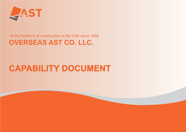 CAPABILITY DOCUMENT Contents: • Introduction • Our History • Guiding Principles • Value Proposition • HSE & Quality • Expertise • Resources • Relevant Experience