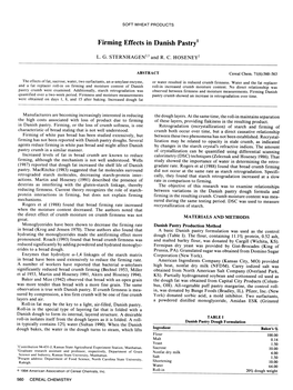 Firming Effects in Danish Pastry'