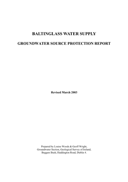 Baltinglass Public Water Supply