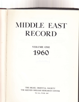Middle. E,Ast Record