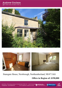 Stanegate House, Newbrough, Northumberland, NE47 5AG