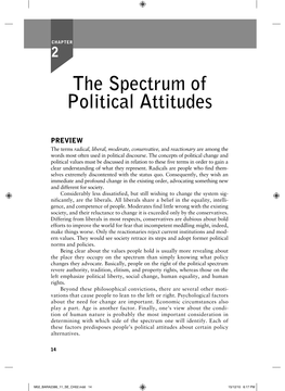 The Spectrum of Political Attitudes