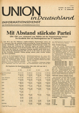 UID Jg. 15 1961 Nr. 38, Union in Deutschland