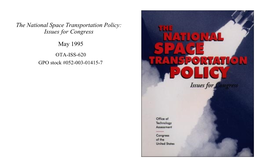 The National Space Transportation Policy: Issues for Congress