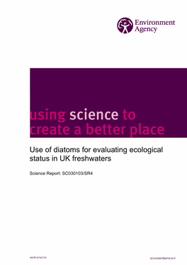 Use of Diatoms for Evaluating Ecological Status in UK Freshwaters