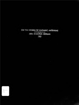 On the Design of Rhombic Antennas