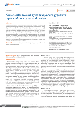 Kerion Celsi Caused by Microsporum Gypseum: Report of Two Cases and Review