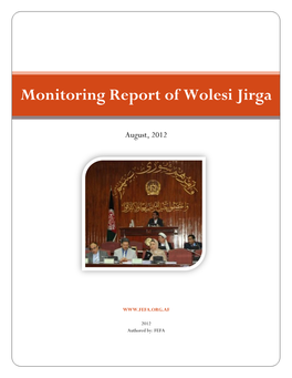 FEFA Monitoring Report August 2012