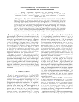 Fermi-Liquid Theory and Pomeranchuk Instabilities: Fundamentals and New Developments