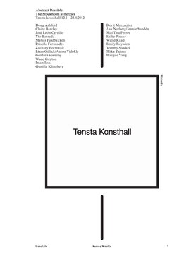 Tensta-Konsthall-Abstract-Possible-English-Guide.Pdf