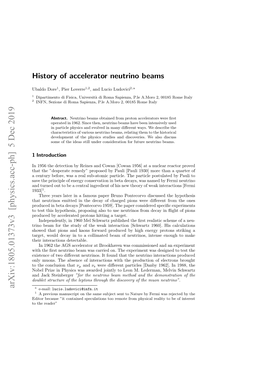 History of Accelerator Neutrino Beams