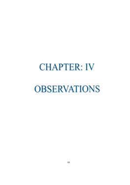 Chapter: Iv Observations