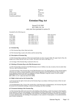 Estonian Flag Act