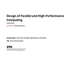 Programming Models Some Examples