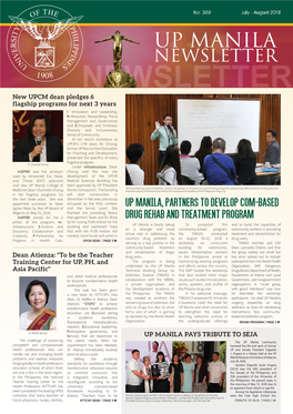 UP MANILA NEWSLETTER up Manila Welcomes 810 Incoming Iskos and Iskas