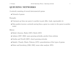 Queueing Networks 1 QUEUEING NETWORKS
