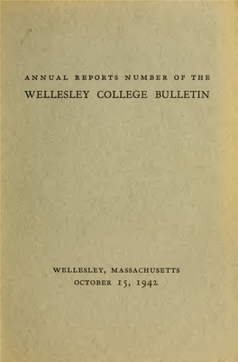 Wellesley College Bulletin