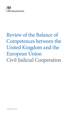 Civil Judicial Cooperation Report