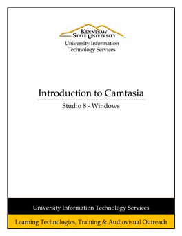 Introduction to Camtasia Studio 8 - Windows