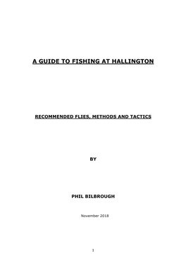 A Guide to Fishing at Hallington