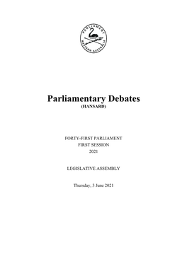 Parliamentary Debates (HANSARD)