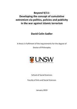Developing the Concept of Cumulative Extremism Via Politics, Policies and Publicity in the War Against Islamic Terrorism