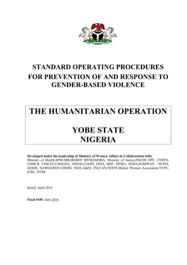 The Humanitarian Operation Yobe State Nigeria