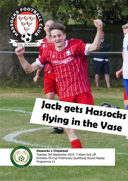 The Hassocks V Chipstead Matchday Programme
