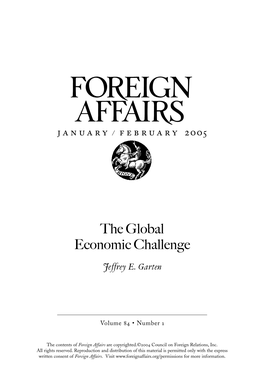 The Global Economic Challenge Jeffrey E