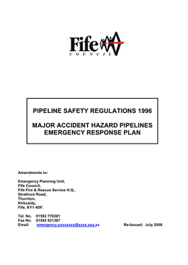 Pipeline Safety Regulations 1996 Major Accident Hazard