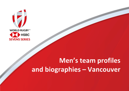 Men's Team Profiles and Biographies – Vancouver