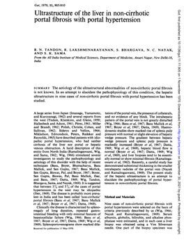 Ultrastructure of the Liver in Non-Cirrhotic Portal Fibrosis