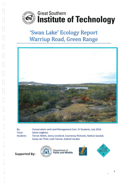Swan Lake' Ecology Report Warriup Road, Green Range