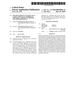 (12) Patent Application Publication (10) Pub. No.: US 2014/0023690 A1 Fosco, JR